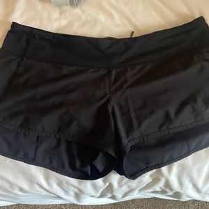 Black lululemon speed shorts
